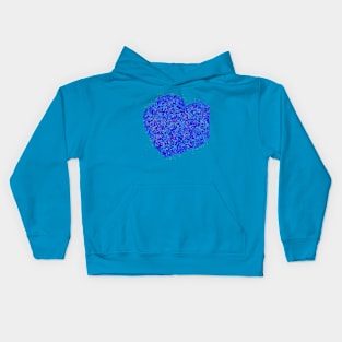 Blue heart Kids Hoodie